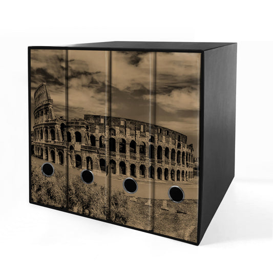 Raccoglitori ad anelli Avana ROMA COLOSSEO - Set da 4 raccoglitori - SHAREPRINTING Faldoni