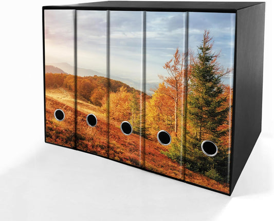 Set da 5 raccoglitori ad anelli - AUTUNNO (H31 cm con 2 anelli)
