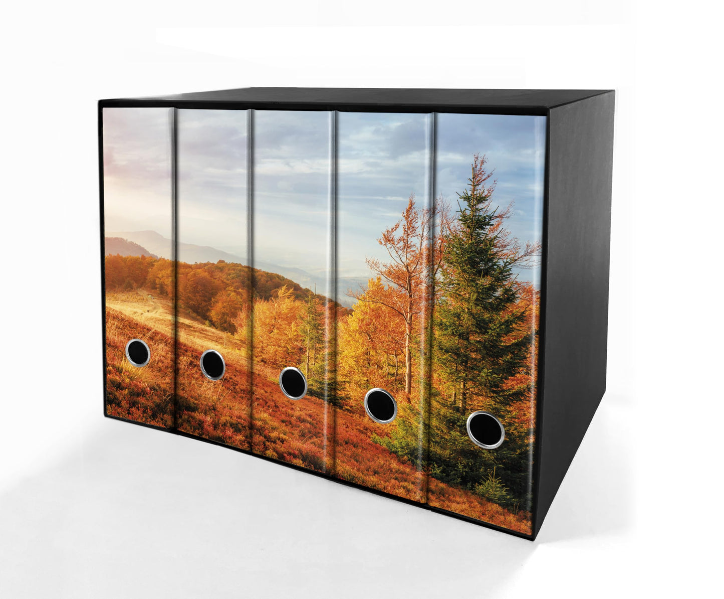 Set da 5 raccoglitori ad anelli - AUTUNNO (H31 cm con 2 anelli)