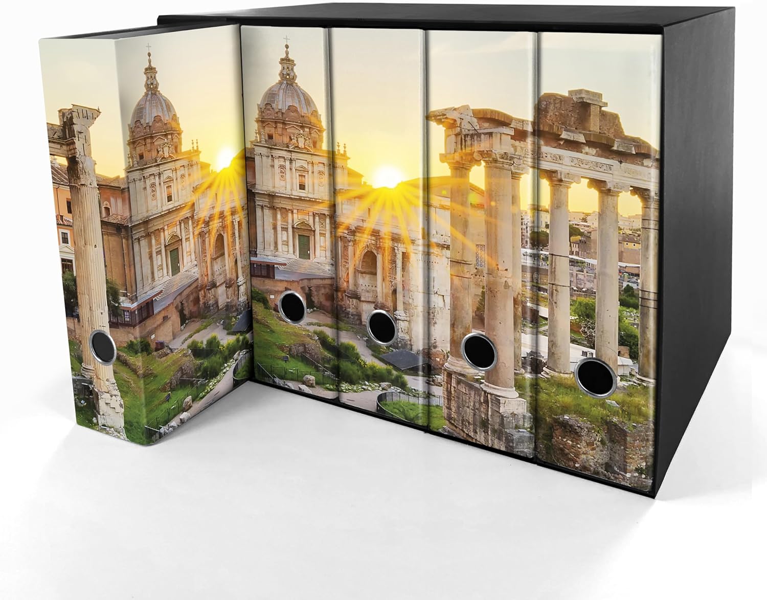Set da 5 raccoglitori ad anelli ROMA ANTICA - Faldoni SHAREPRINTING (H31 con 2 anelli)
