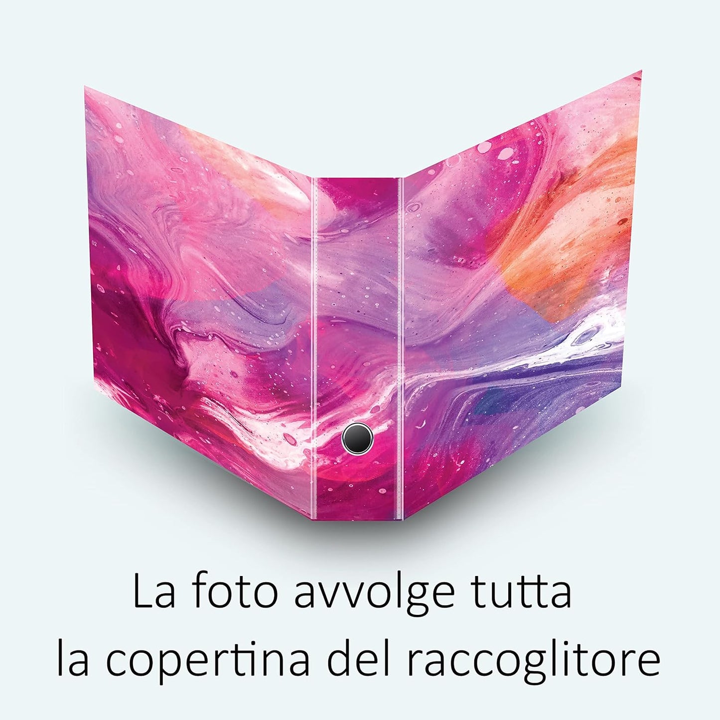 Set da 9 raccoglitori ad anelli RESINA ROSA - Faldoni SHAREPRINTING (H31 con 2 anelli)