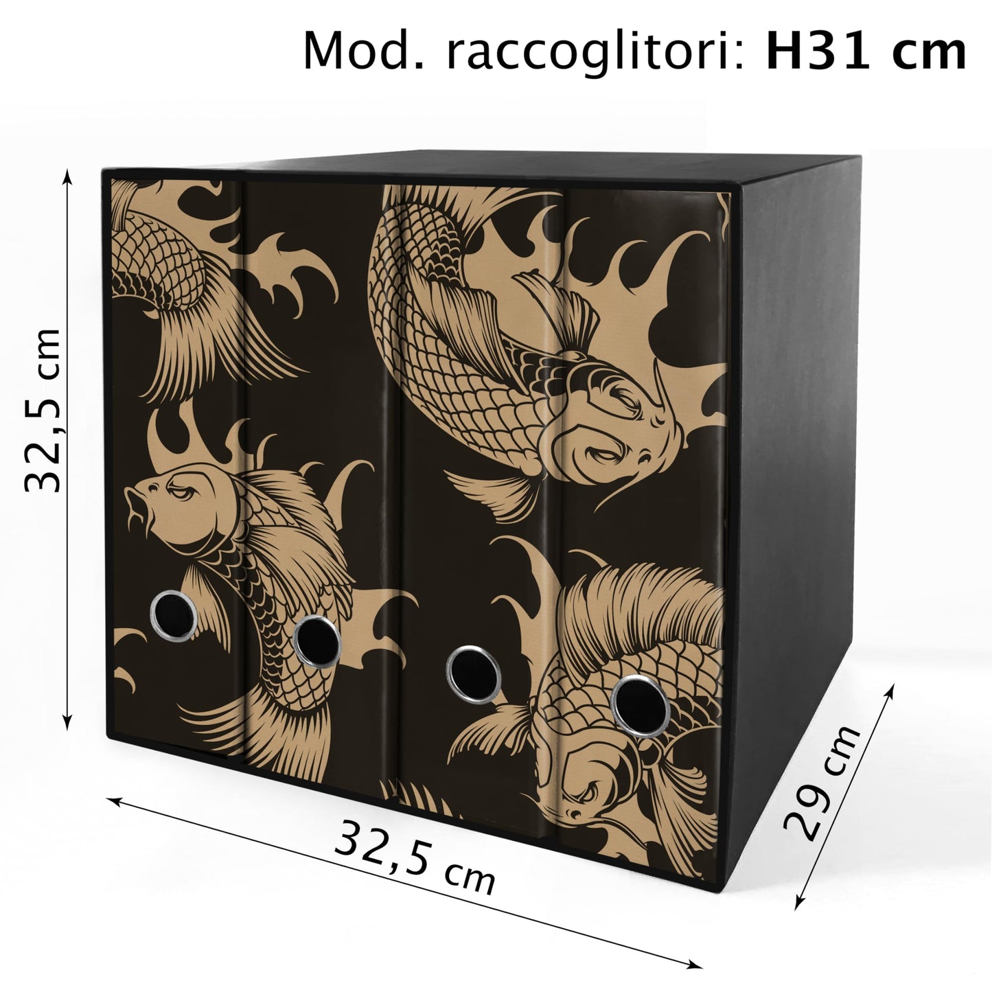 Raccoglitori ad anelli Avana CARPE ORIENTALI - Set da 4 raccoglitori - SHAREPRINTING Faldoni