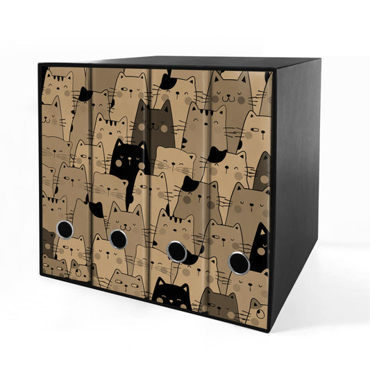 Raccoglitori ad anelli Avana GATTONI - Set da 4 raccoglitori - SHAREPRINTING Faldoni