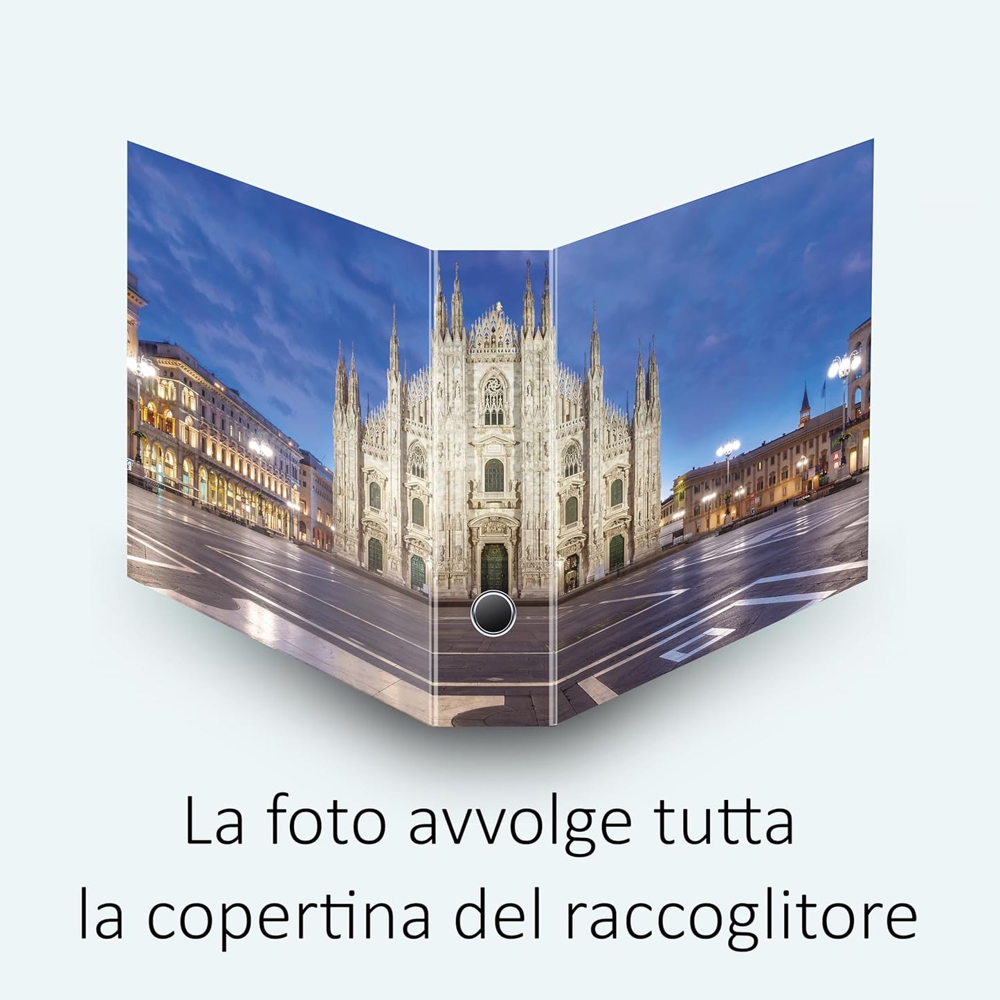 Set da 5 raccoglitori ad anelli DUOMO DI MILANO A COLORI - Faldoni SHAREPRINTING (H31 con 2 anelli)