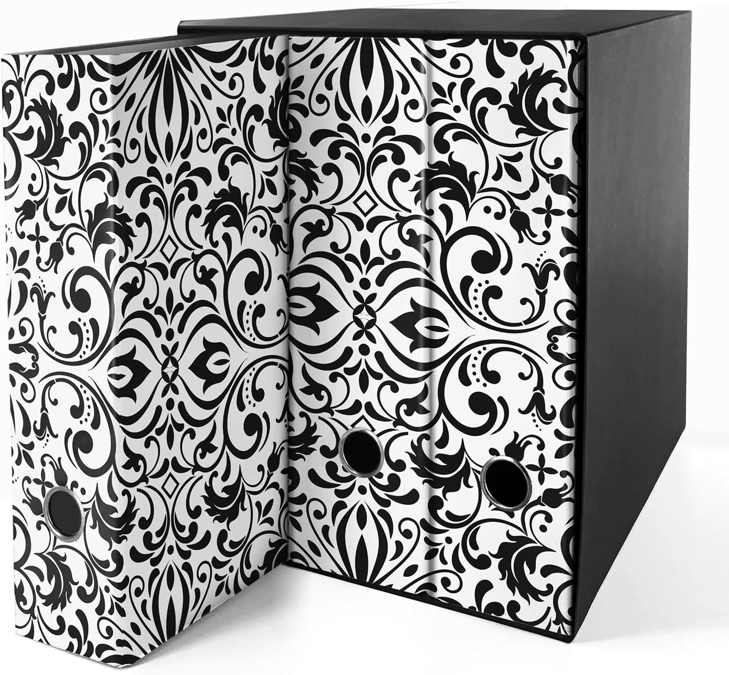 Set da 3 raccoglitori ad anelli - DAMASCO (H31 cm con 2 anelli)