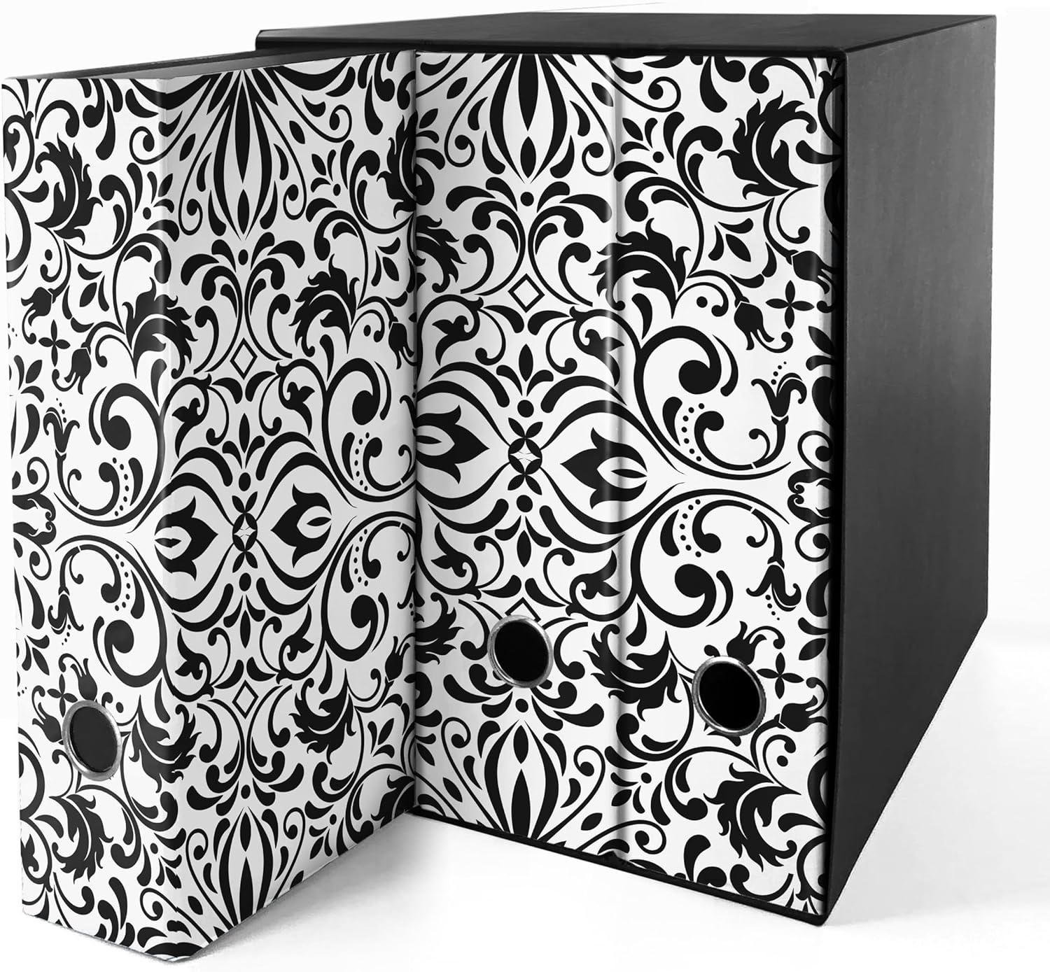 Set da 3 raccoglitori ad anelli - DAMASCO (H31 cm con 2 anelli)