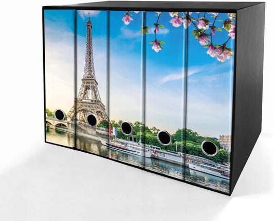 Set da 5 raccoglitori ad anelli - PARIGI (H31 cm con 2 anelli)