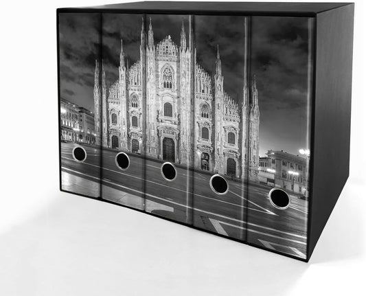 Set da 5 raccoglitori ad anelli - Duomo di MIlano (H31 cm con 2 anelli)