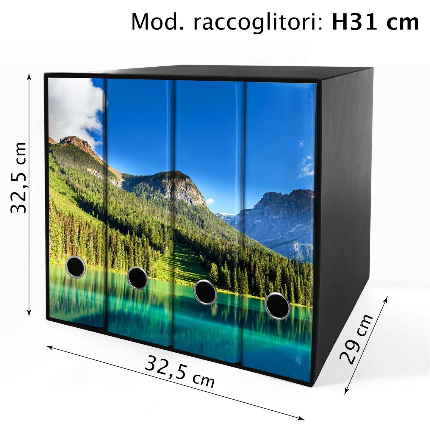 Set da 4 raccoglitori ad anelli - LAGO DI MONTAGNA