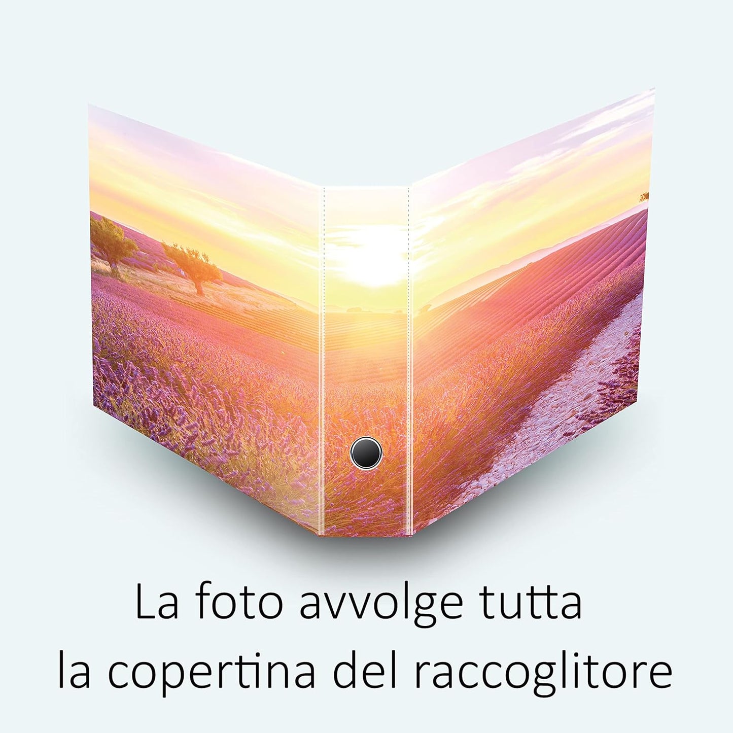 Set da 7 raccoglitori ad anelli LAVANDA AL TRAMONTO - Faldoni SHAREPRINTING (H31 con 2 anelli)