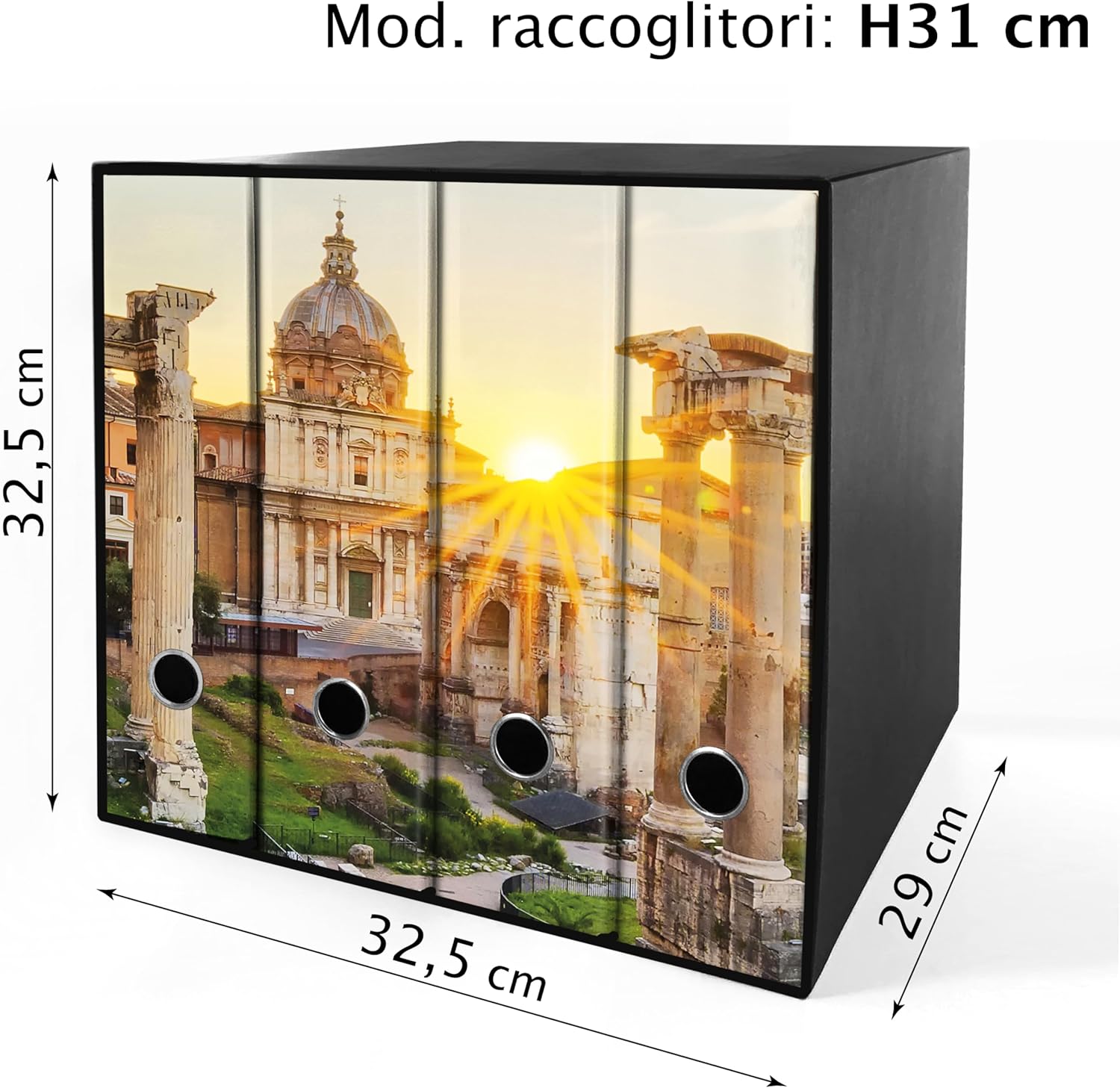 Set da 4 raccoglitori ad anelli ROMA ANTICA - Faldoni SHAREPRINTING (H31 con 2 anelli)