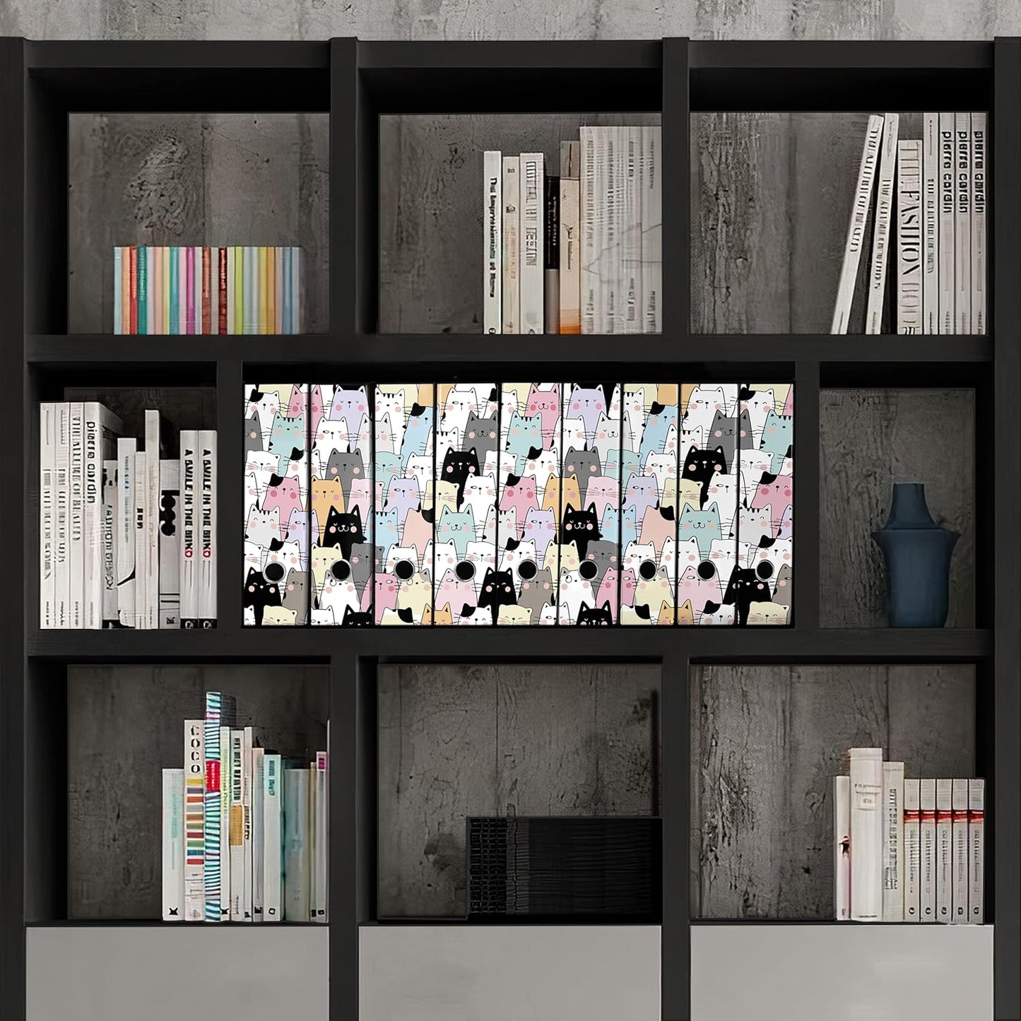 Set da 9 raccoglitori ad anelli GATTONI - Faldoni SHAREPRINTING (H31 con 2 anelli)