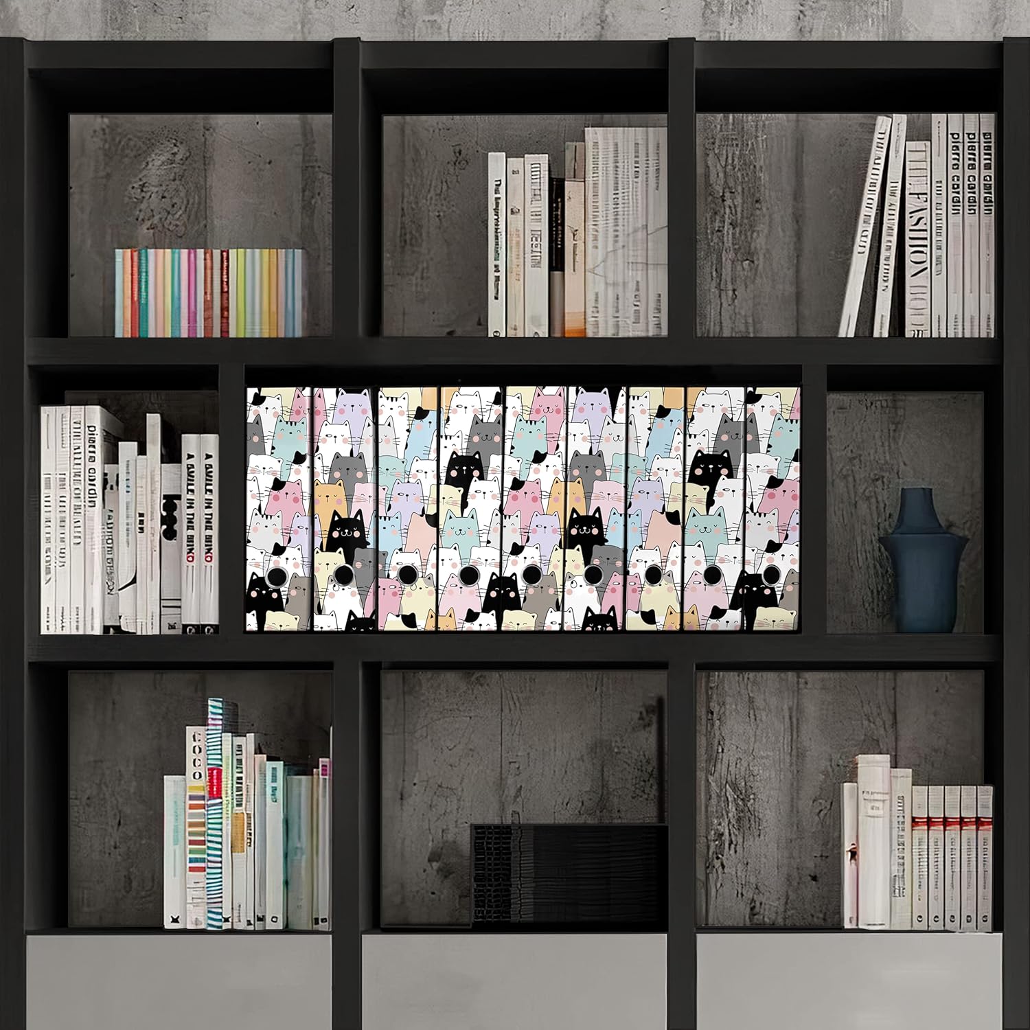 Set da 9 raccoglitori ad anelli GATTONI - Faldoni SHAREPRINTING (H31 con 2 anelli)