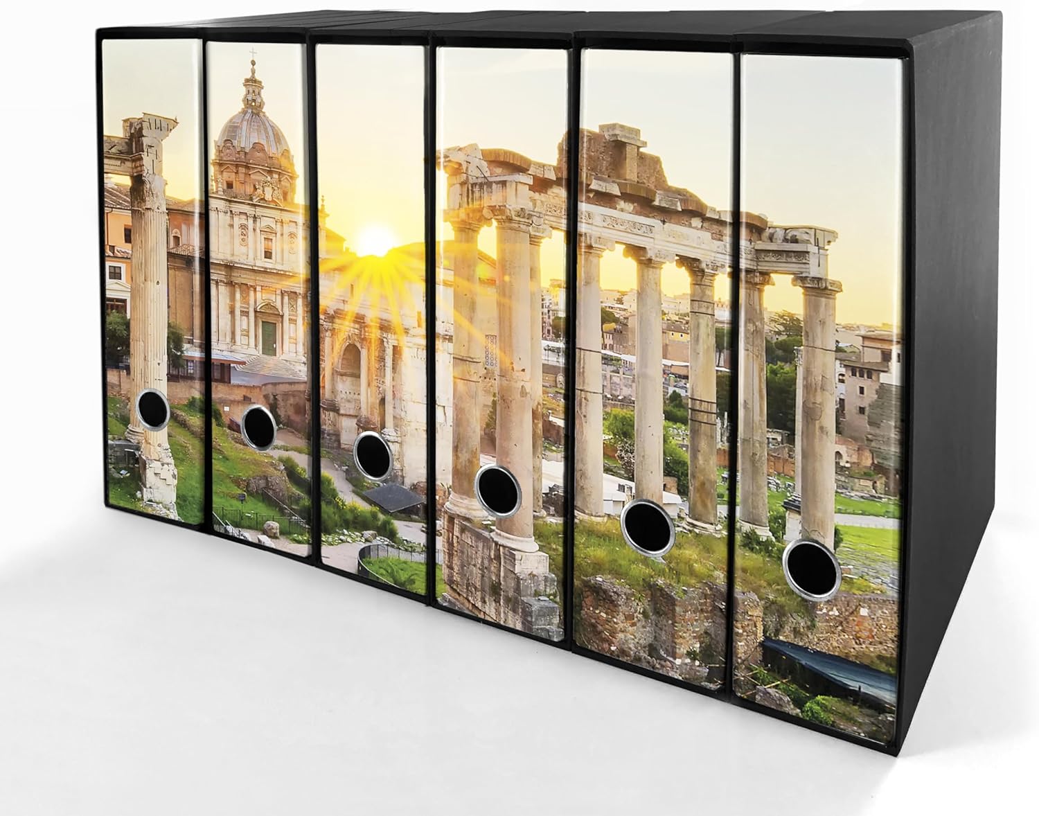 Set da 6 raccoglitori ad anelli ROMA ANTICA - Faldoni SHAREPRINTING (H31 con 2 anelli)