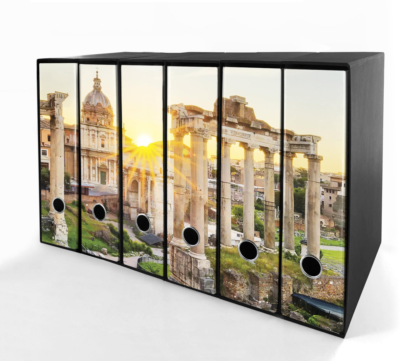 Set da 6 raccoglitori ad anelli ROMA ANTICA - Faldoni SHAREPRINTING (H31 con 2 anelli)