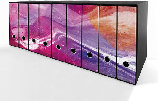 Set da 9 raccoglitori ad anelli RESINA ROSA - Faldoni SHAREPRINTING (H31 con 2 anelli)