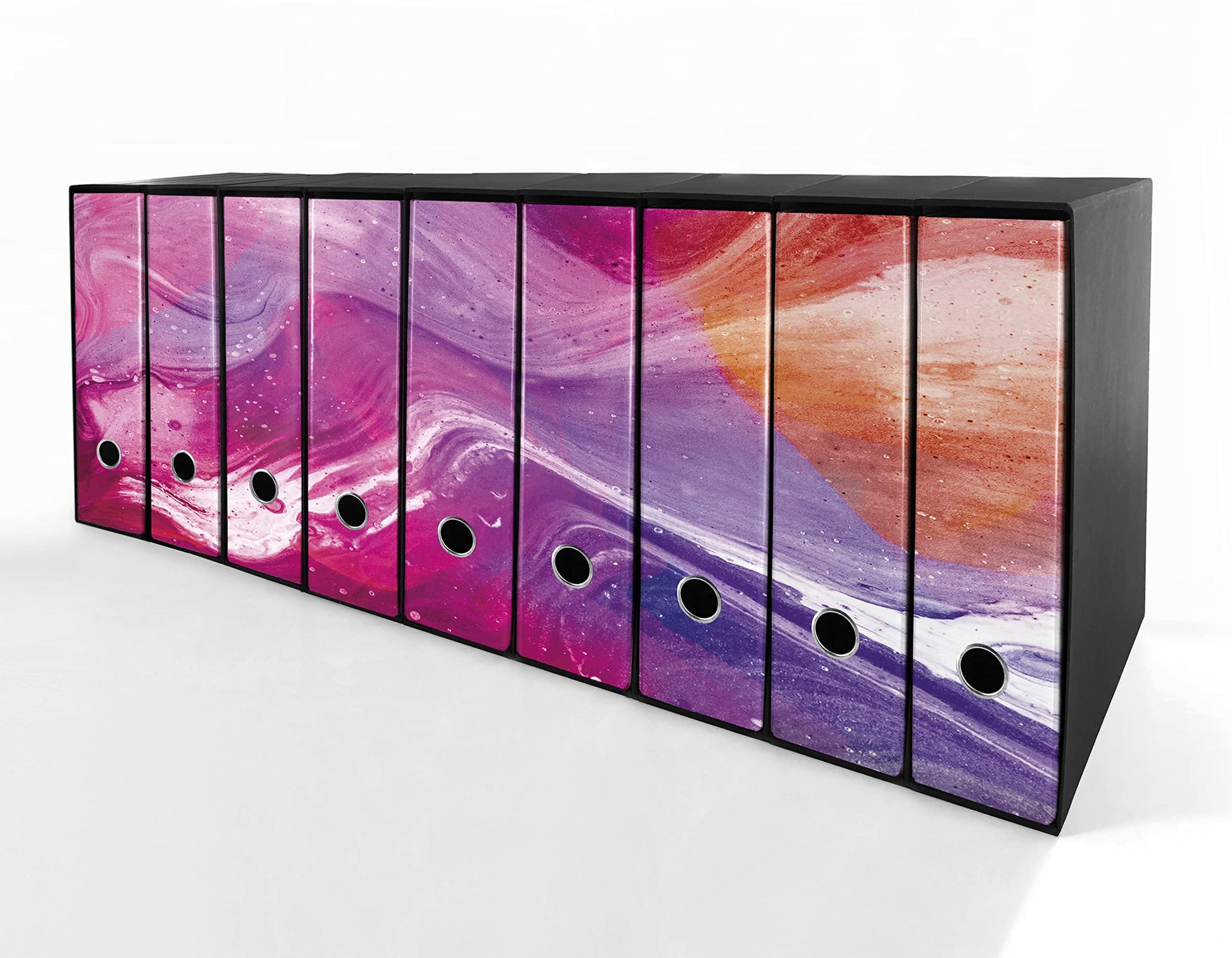 Set da 9 raccoglitori ad anelli RESINA ROSA - Faldoni SHAREPRINTING (H31 con 2 anelli)