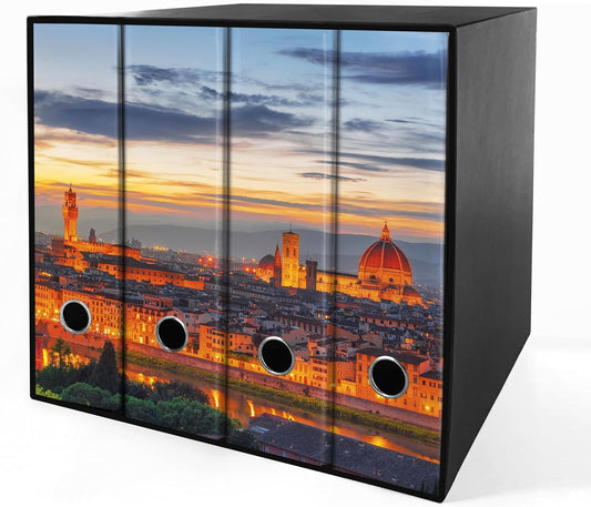Set da 4 raccoglitori ad anelli FIRENZE - Faldoni SHAREPRINTING (H31 con 2 anelli)