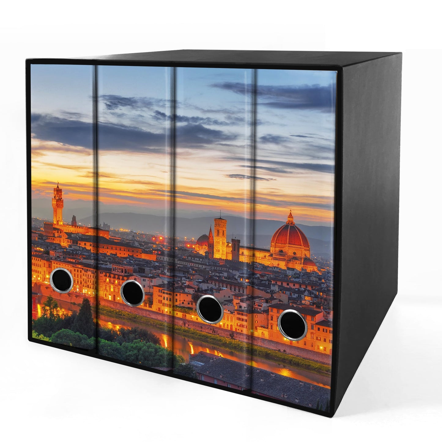 Set da 4 raccoglitori ad anelli FIRENZE - Faldoni SHAREPRINTING (H31 con 2 anelli)