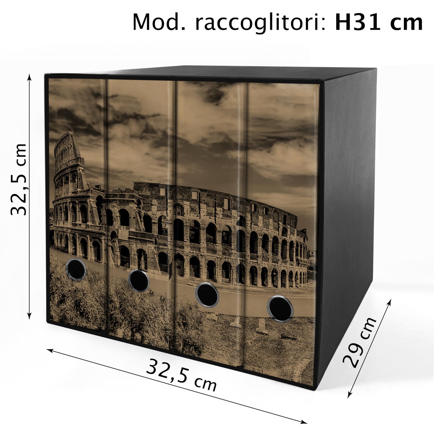 Raccoglitori ad anelli Avana ROMA COLOSSEO - Set da 4 raccoglitori - SHAREPRINTING Faldoni