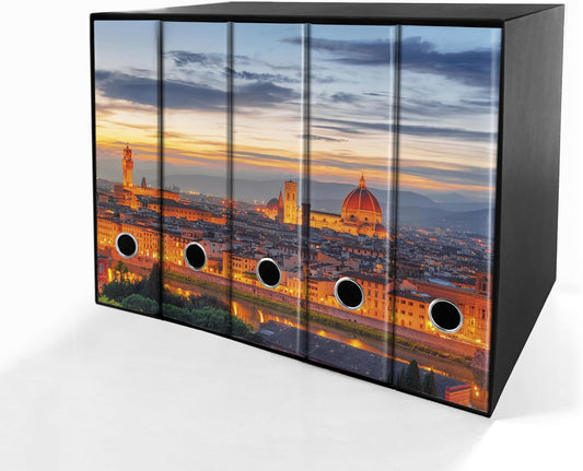 Set da 5 raccoglitori ad anelli FIRENZE - Faldoni SHAREPRINTING (H31 con 2 anelli)