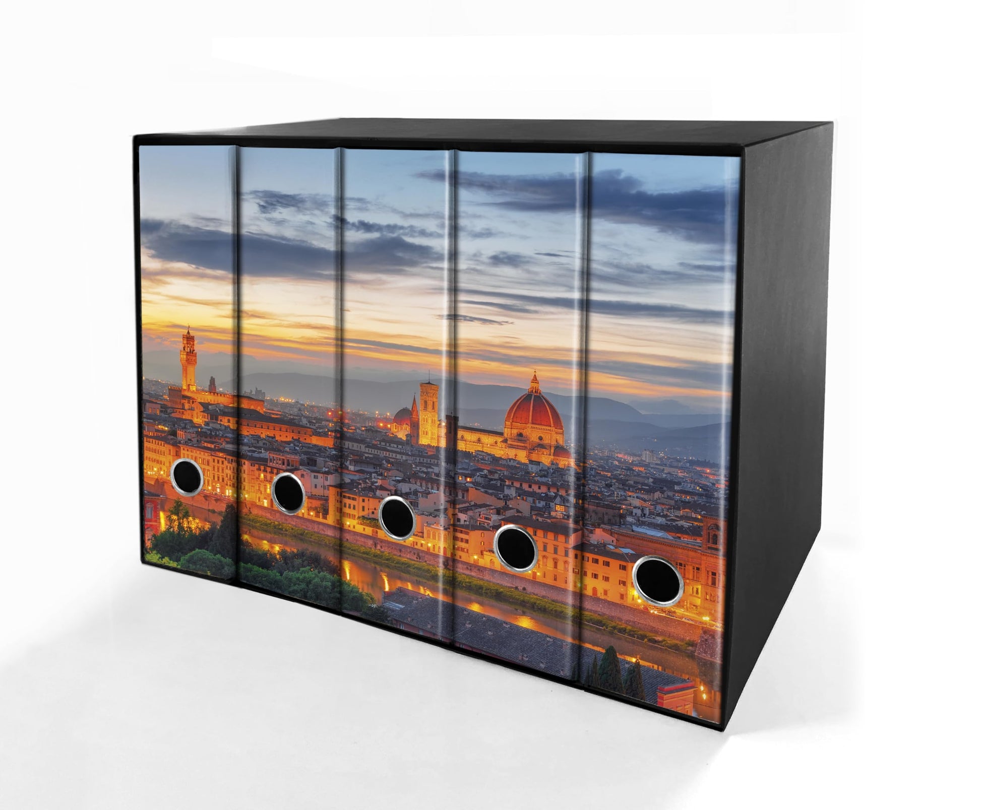 Set da 5 raccoglitori ad anelli FIRENZE - Faldoni SHAREPRINTING (H31 con 2 anelli)