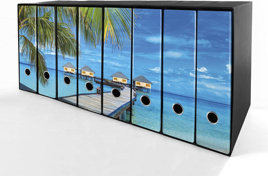 Set da 8 raccoglitori ad anelli MALDIVE - Faldoni SHAREPRINTING (H31 con 2 anelli)