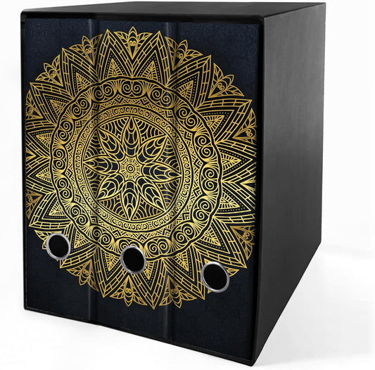 Set da 3 raccoglitori ad anelli - MANDALA color ORO (H31 cm con 2 anelli)