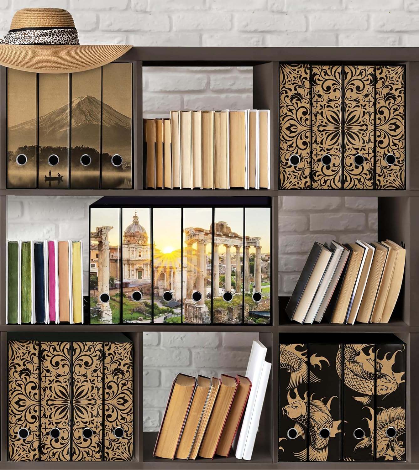 Set da 6 raccoglitori ad anelli ROMA ANTICA - Faldoni SHAREPRINTING (H31 con 2 anelli)