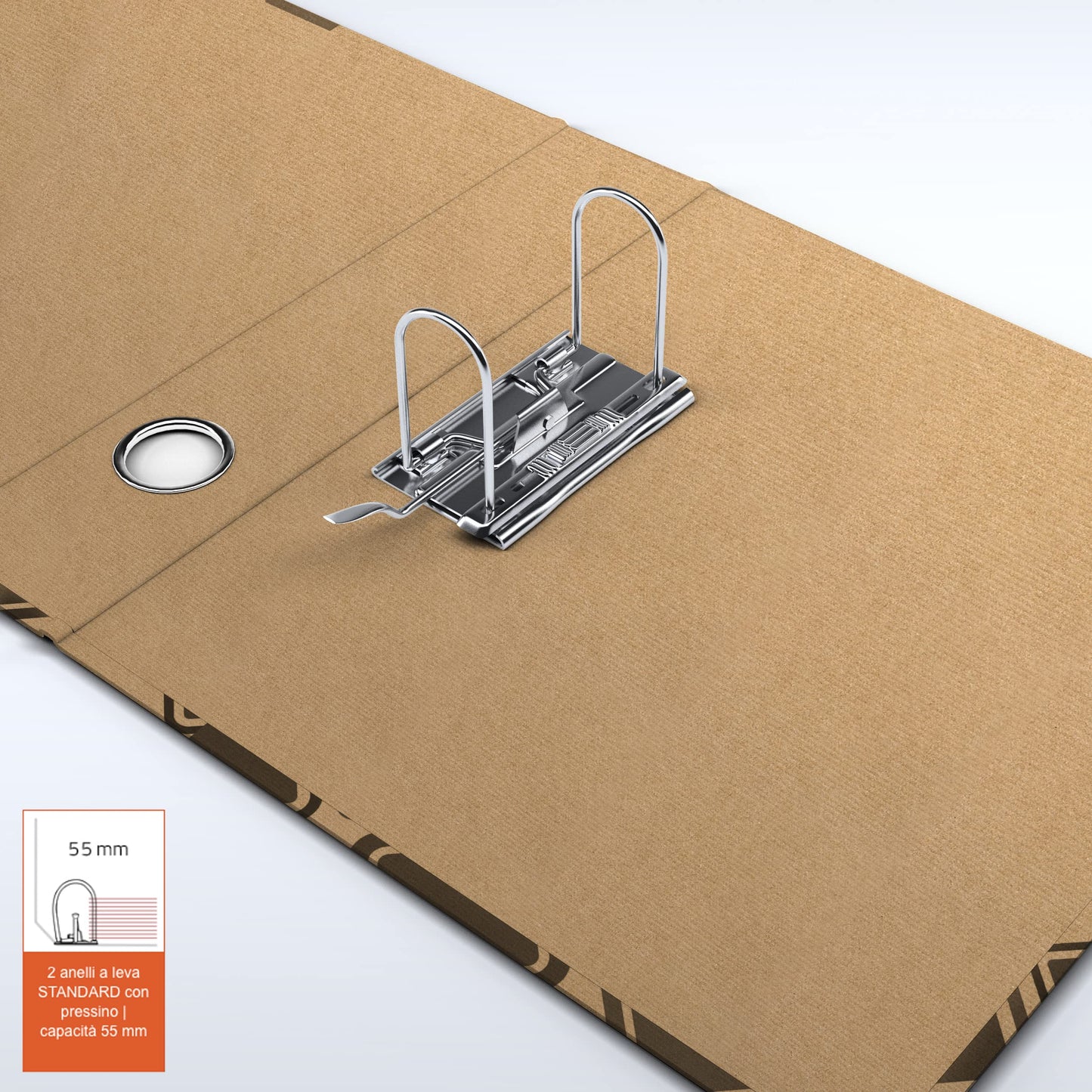 Raccoglitori ad anelli Avana Damasco - Set da 4 raccoglitori - SHAREPRINTING Faldoni