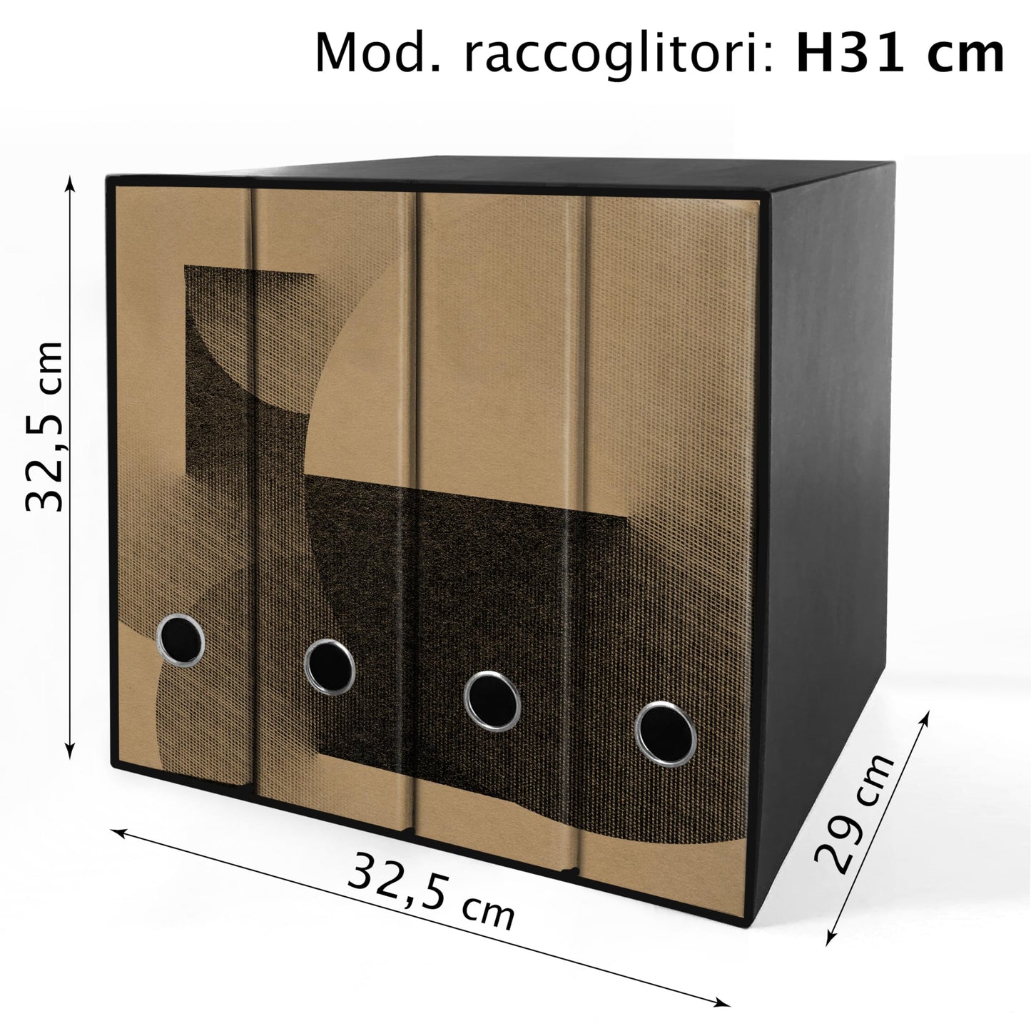 Raccoglitori ad anelli Avana ASTRATTO- Set da 4 raccoglitori - SHAREPRINTING Faldoni
