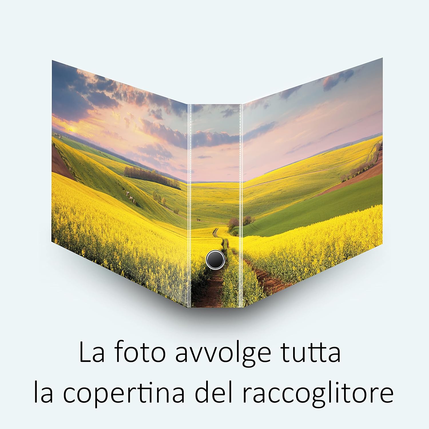 Set da 9 raccoglitori ad anelli CAMPO FIORITO - Faldoni SHAREPRINTING (H31 con 2 anelli)