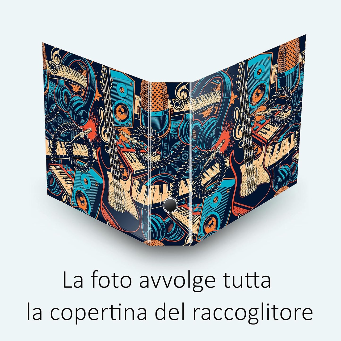 Set da 8 raccoglitori ad anelli MUSICA - Faldoni SHAREPRINTING (H31 con 2 anelli)