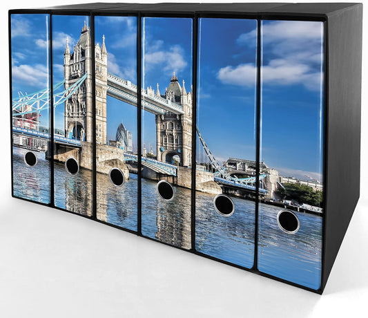 Set da 6 raccoglitori ad anelli LONDRA - Faldoni SHAREPRINTING (H31 con 2 anelli)