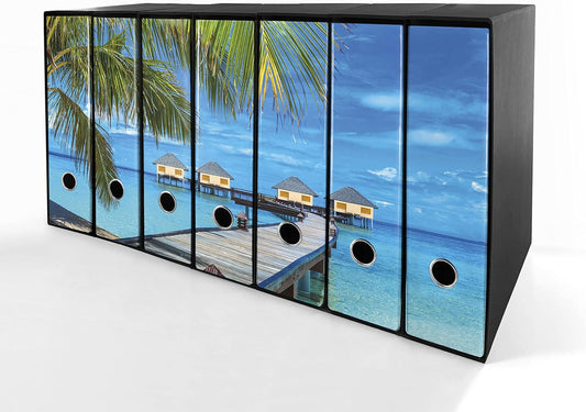 Set da 7 raccoglitori ad anelli MALDIVE - Faldoni SHAREPRINTING (H31 con 2 anelli)