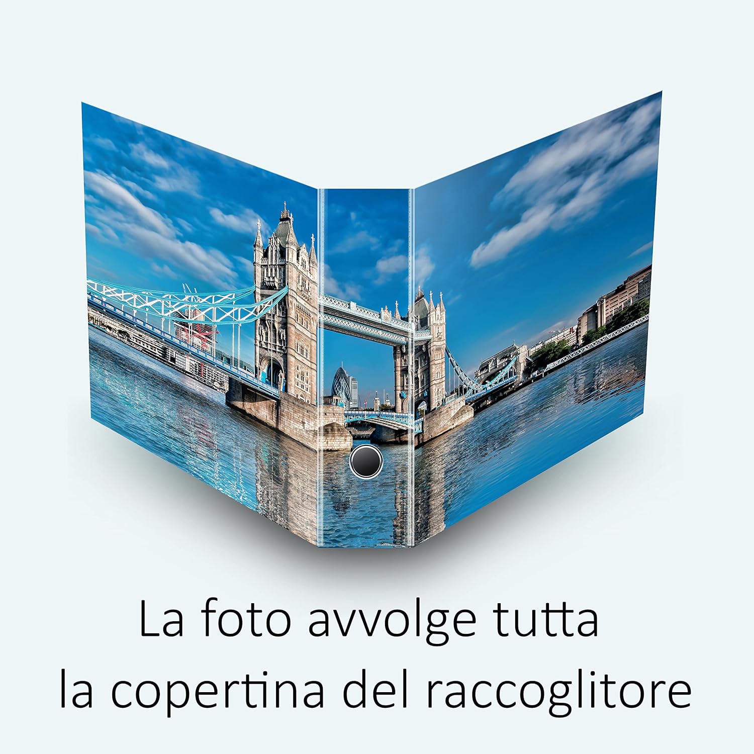 Set da 4 raccoglitori ad anelli LONDRA - Faldoni SHAREPRINTING (H31 con 2 anelli)