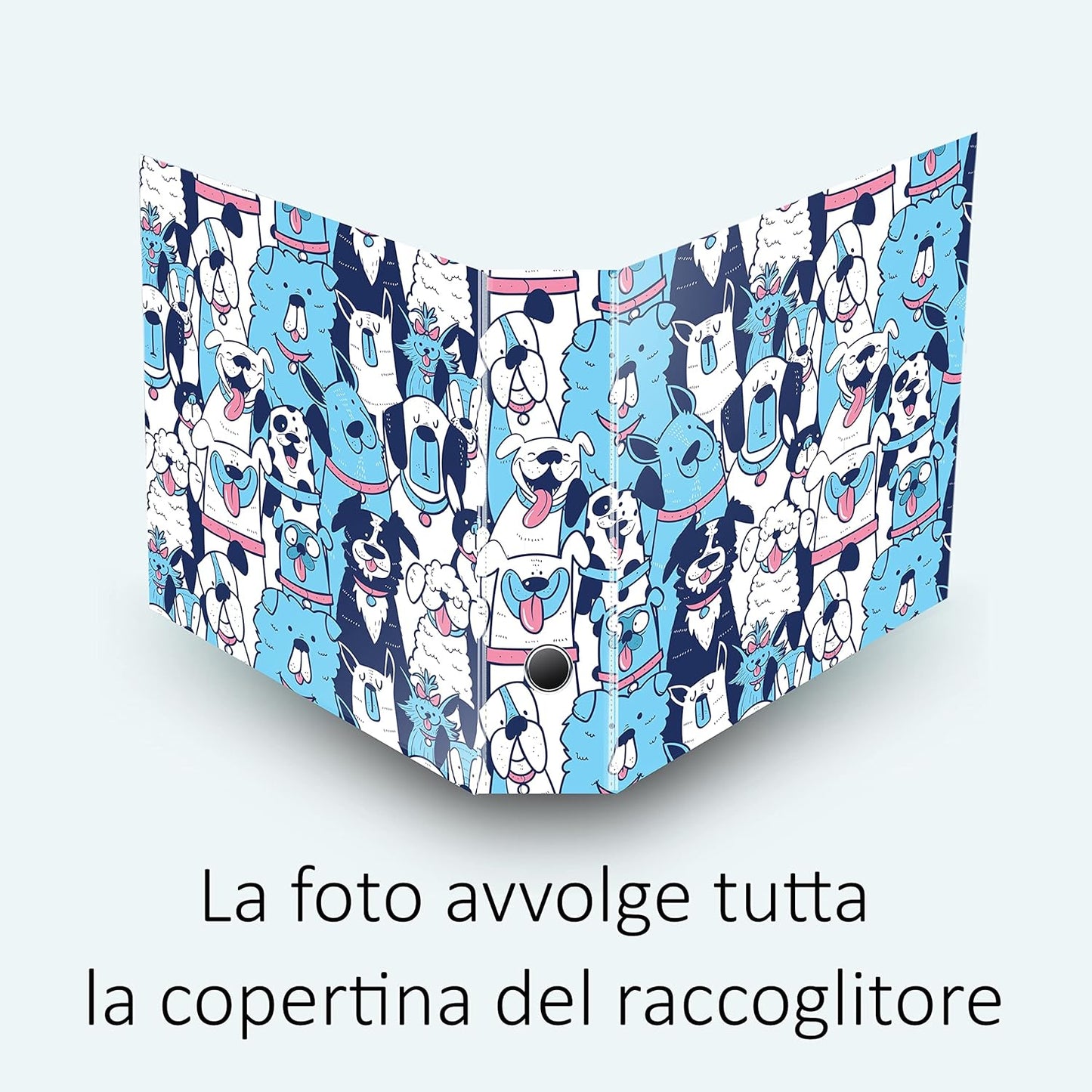 Set da 5 raccoglitori ad anelli - AMICI CANI (H31 cm con 2 anelli)