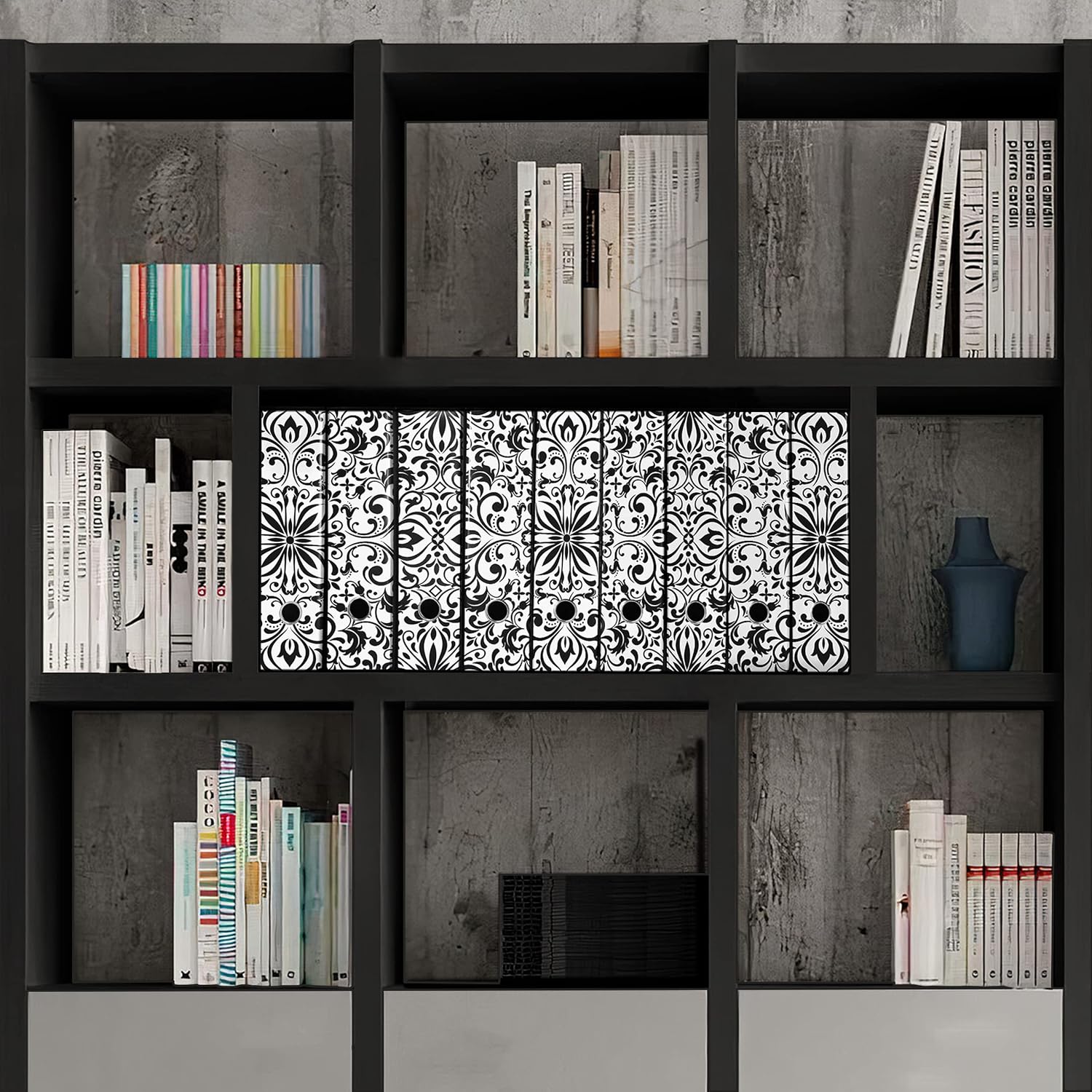 Set da 9 raccoglitori ad anelli DAMASCO - Faldoni SHAREPRINTING (H31 con 2 anelli)