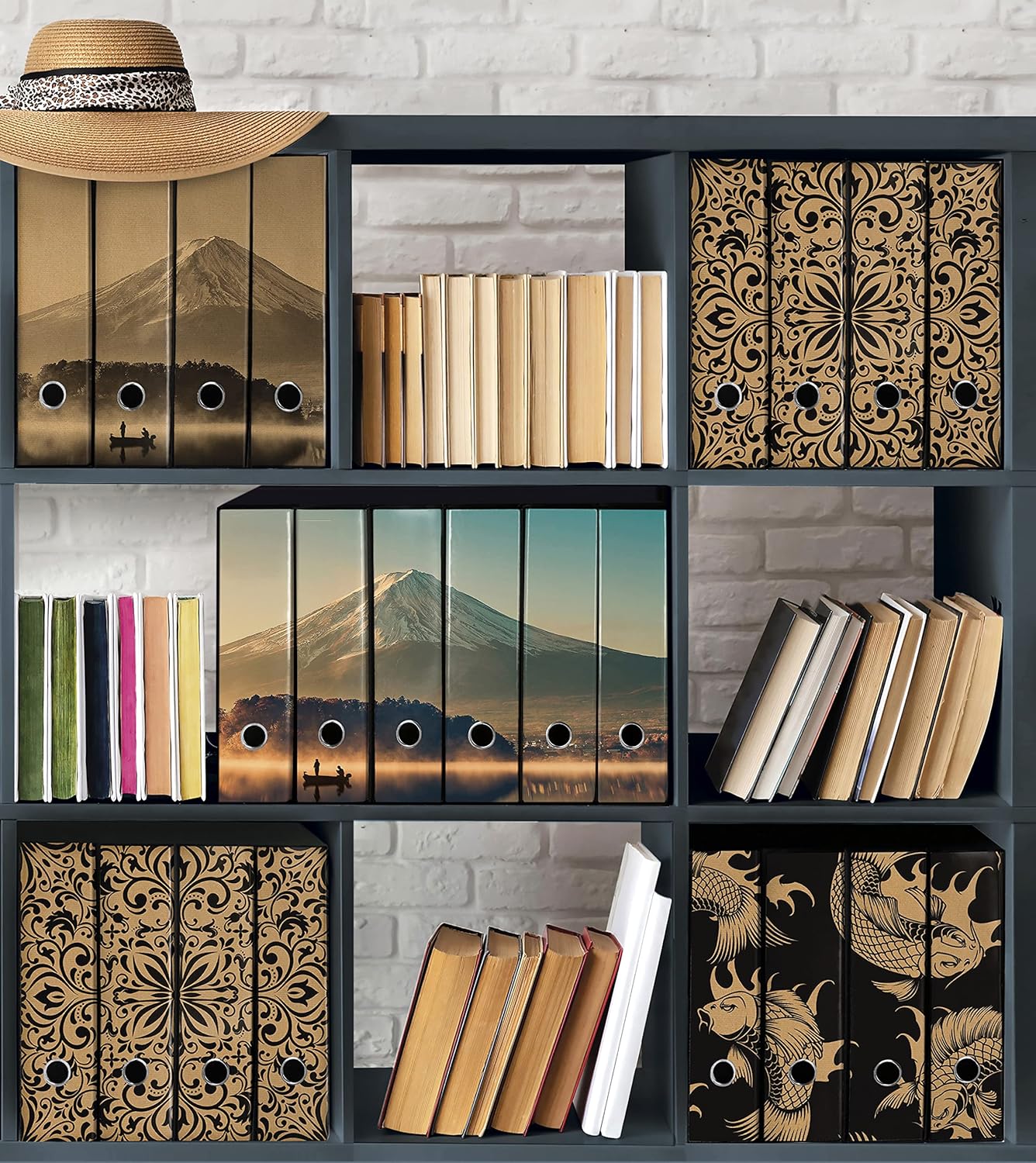 Set da 6 raccoglitori ad anelli - MONTE FUJI (H31 cm con 2 anelli)