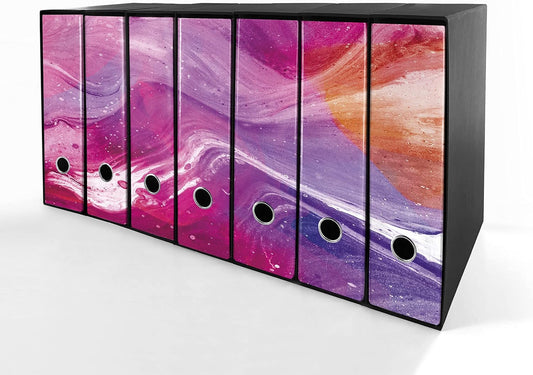 Set da 7 raccoglitori ad anelli RESINA ROSA - Faldoni SHAREPRINTING (H31 con 2 anelli)