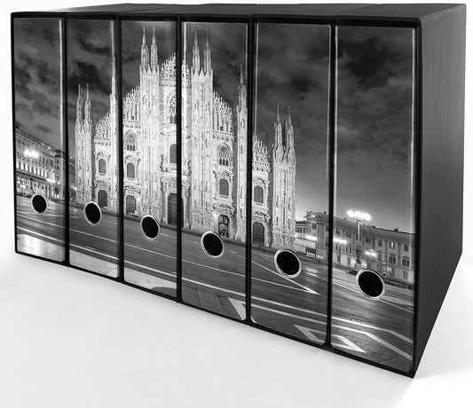 Set da 6 raccoglitori ad anelli DUOMO DI MILANO - Faldoni SHAREPRINTING (H31 con 2 anelli)
