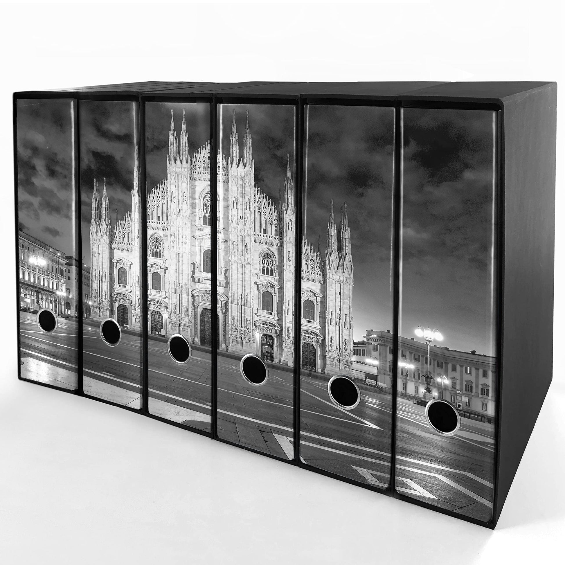 Set da 6 raccoglitori ad anelli DUOMO DI MILANO - Faldoni SHAREPRINTING (H31 con 2 anelli)