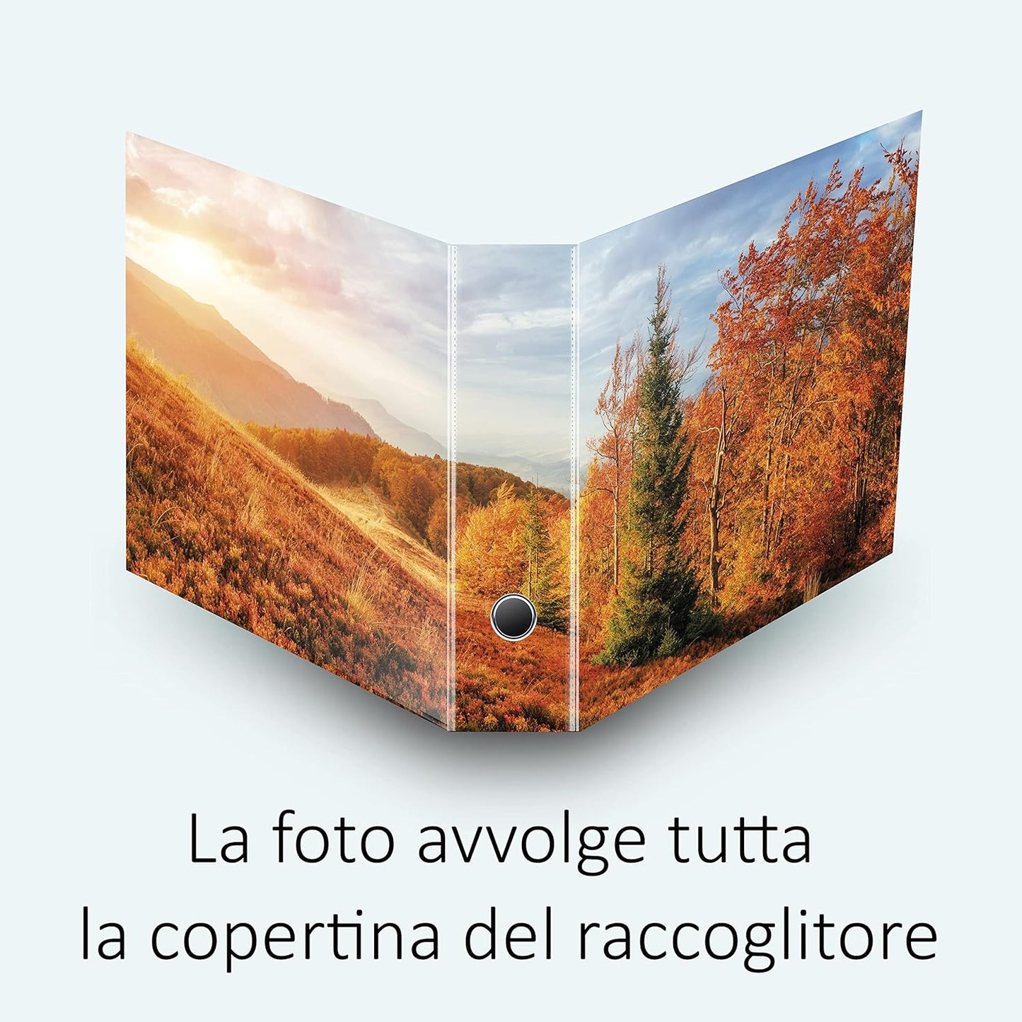 Set da 3 raccoglitori ad anelli - AUTUNNO (H31 cm con 2 anelli)