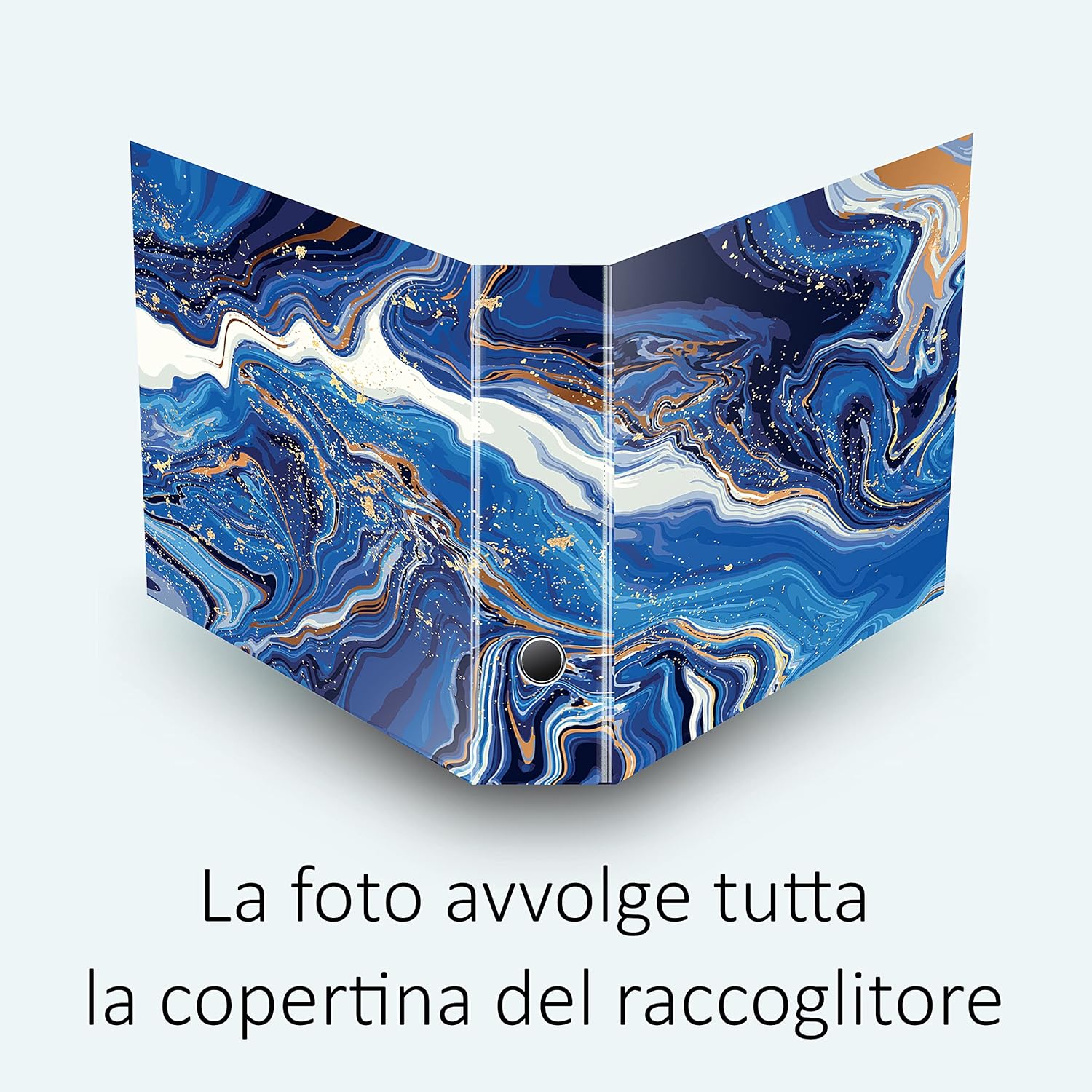 Set da 5 raccoglitori ad anelli - RESINA BLU (H31 cm con 2 anelli)