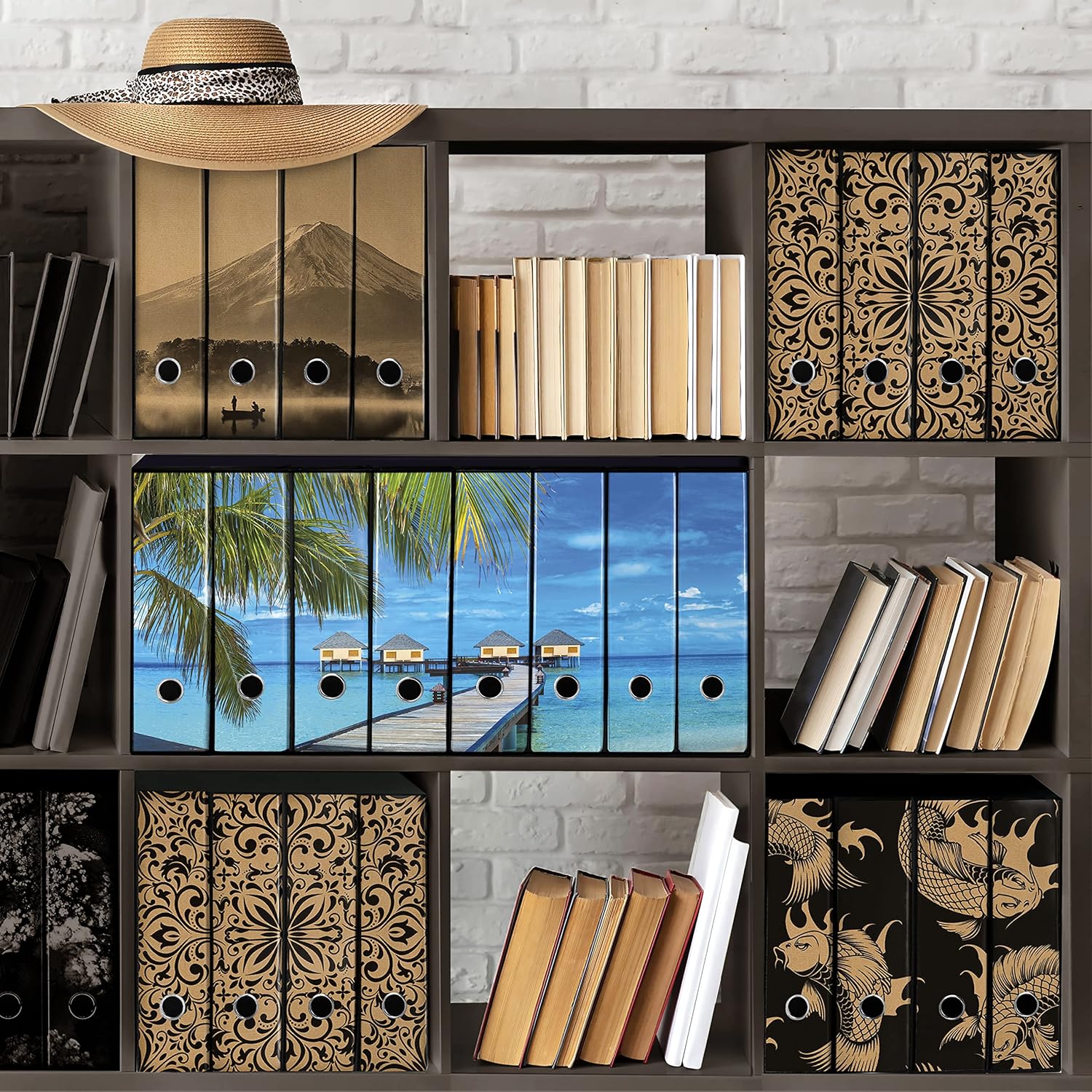 Set da 8 raccoglitori ad anelli MALDIVE - Faldoni SHAREPRINTING (H31 con 2 anelli)