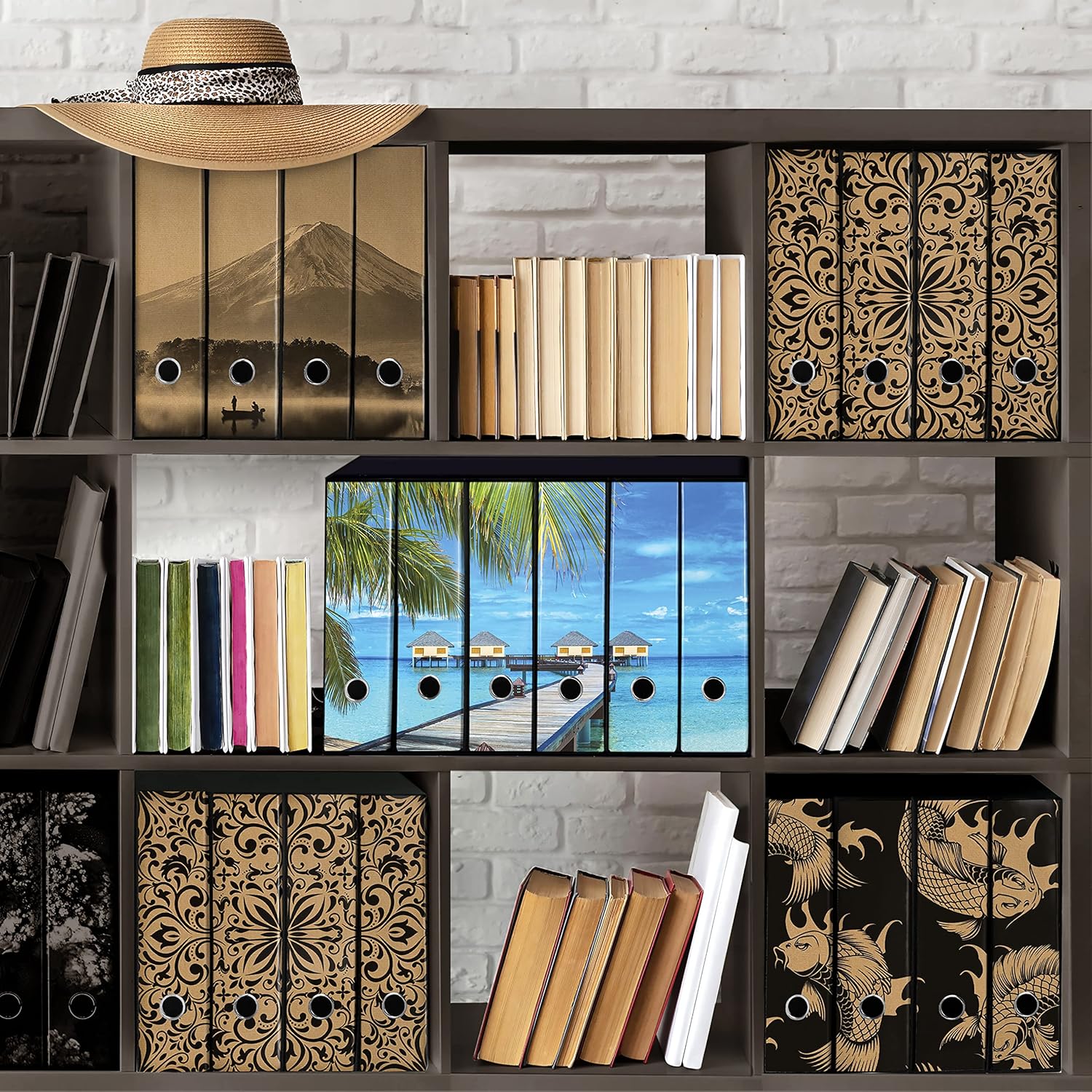 Set da 6 raccoglitori ad anelli MALDIVE - Faldoni SHAREPRINTING (H31 con 2 anelli)