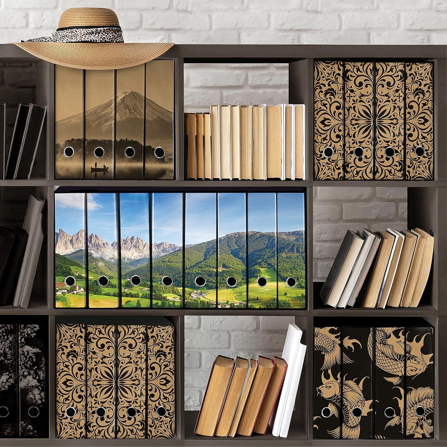 Set da 8 raccoglitori ad anelli SCENARIO ALPINO - Faldoni SHAREPRINTING (H31 con 2 anelli)