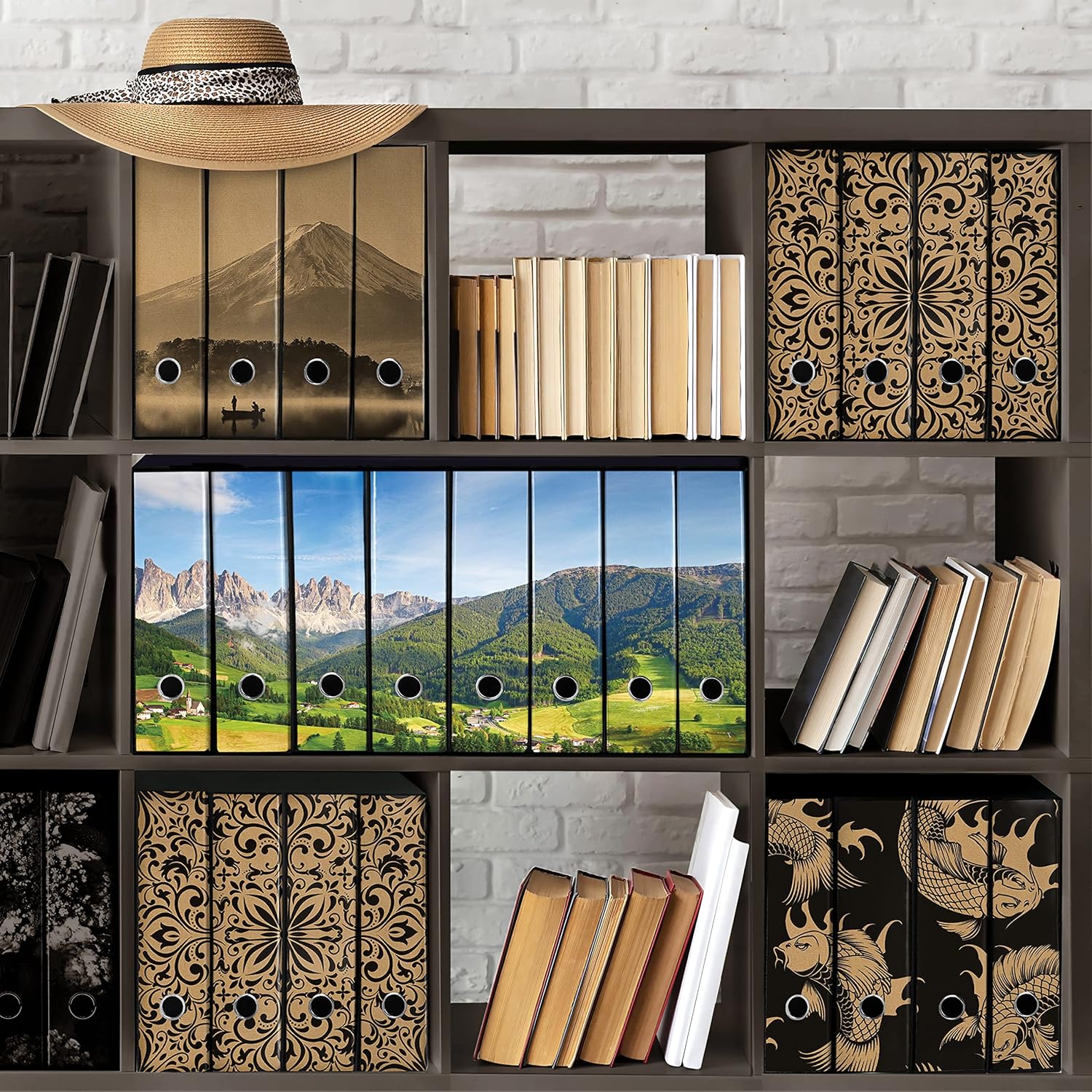 Set da 8 raccoglitori ad anelli SCENARIO ALPINO - Faldoni SHAREPRINTING (H31 con 2 anelli)