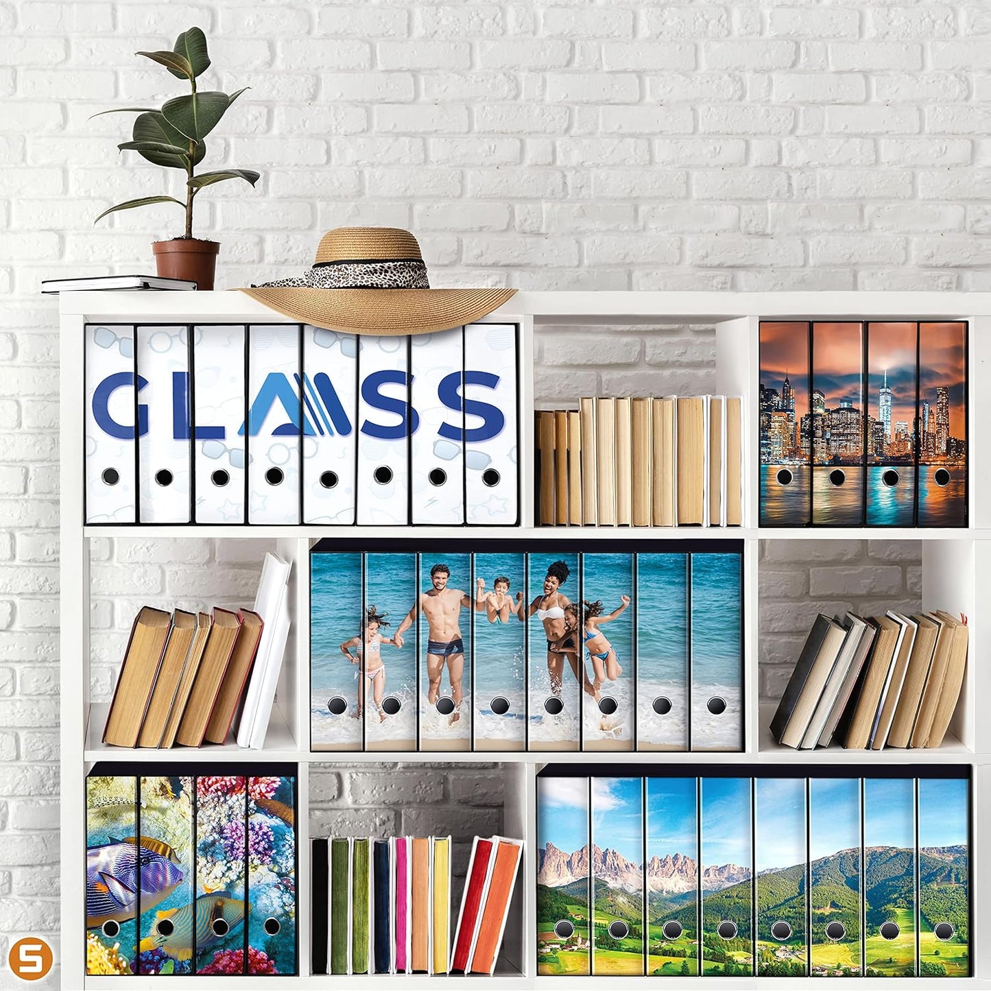 Set da 7 raccoglitori ad anelli LAVANDA AL TRAMONTO - Faldoni SHAREPRINTING (H31 con 2 anelli)