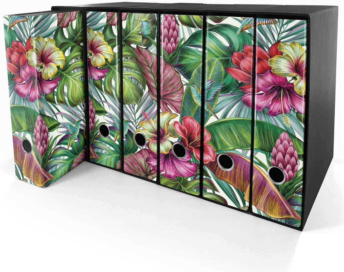 Set da 6 raccoglitori ad anelli PRIMAVERA - Faldoni SHAREPRINTING (H31 con 2 anelli)